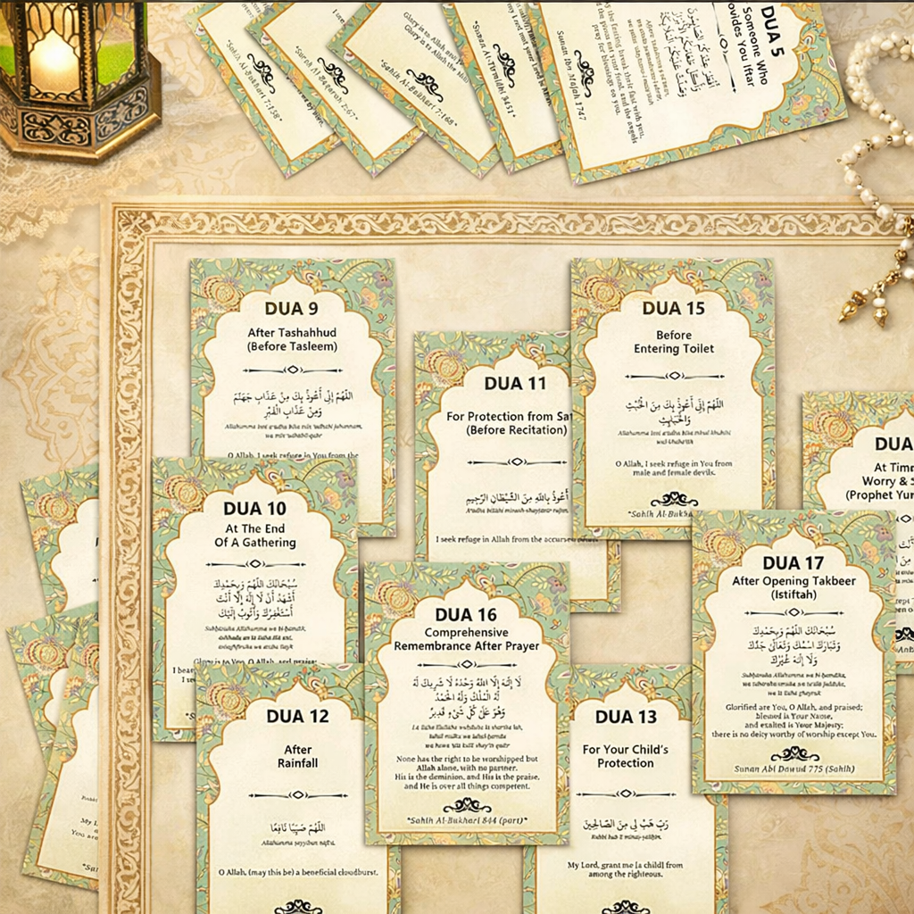 Falahiq 51-Piece Dua Card Set.