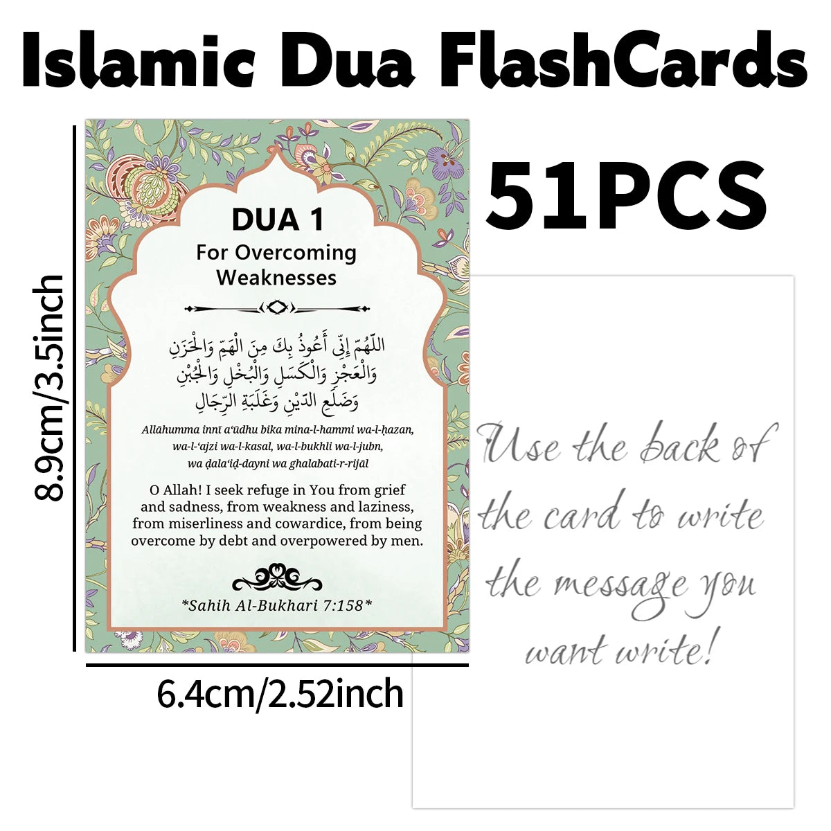 Falahiq 51-Piece Dua Card Set.