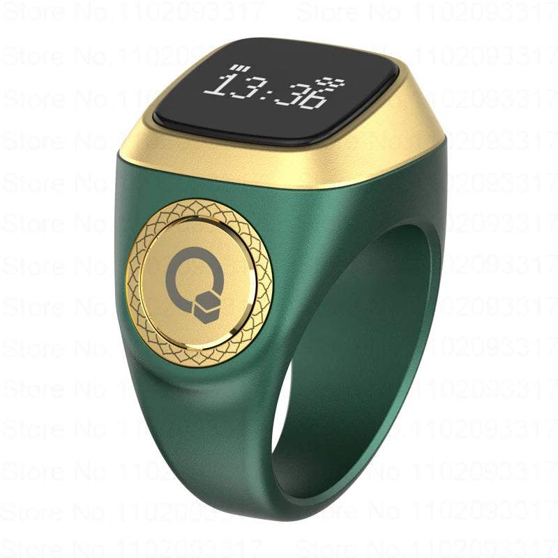 IQibla Smart Zikr Ring Praise Tasbih Tally Electronic Digital Counter for Muslims Prayer Time Vibration Reminder Waterproof