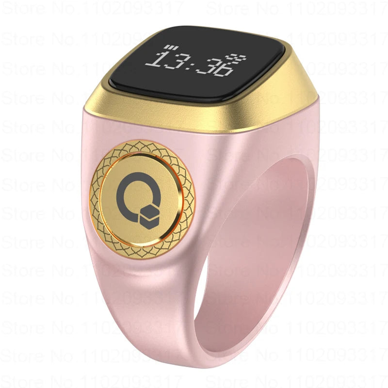 IQibla Smart Zikr Ring Praise Tasbih Tally Electronic Digital Counter for Muslims Prayer Time Vibration Reminder Waterproof