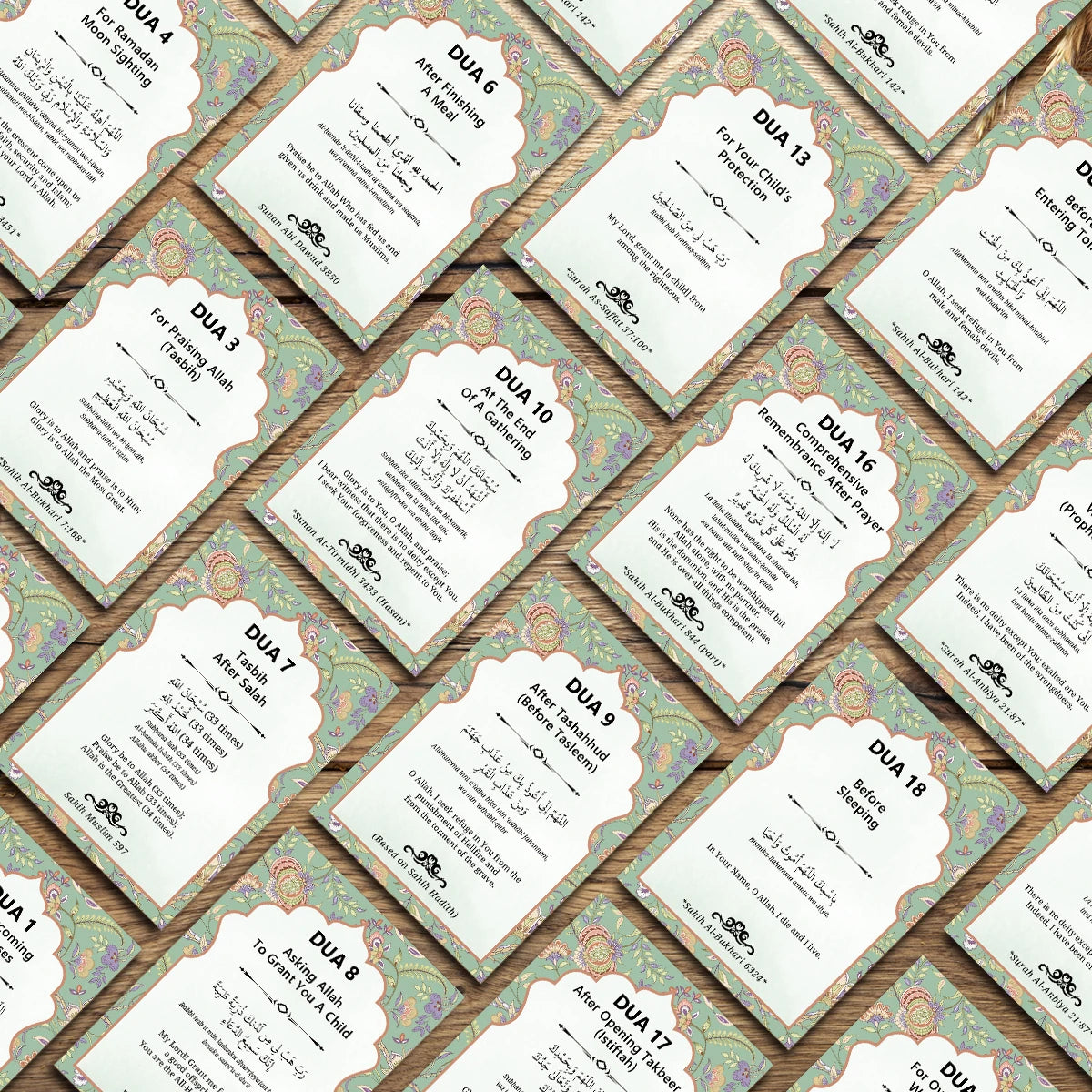 Falahiq 51-Piece Dua Card Set.