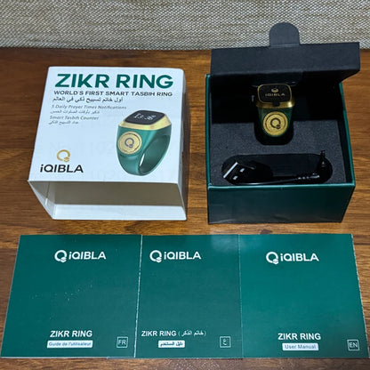 IQibla Smart Zikr Ring Praise Tasbih Tally Electronic Digital Counter for Muslims Prayer Time Vibration Reminder Waterproof