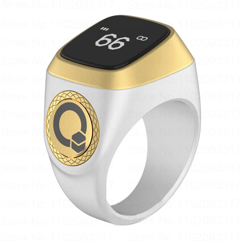IQibla Smart Zikr Ring Praise Tasbih Tally Electronic Digital Counter for Muslims Prayer Time Vibration Reminder Waterproof