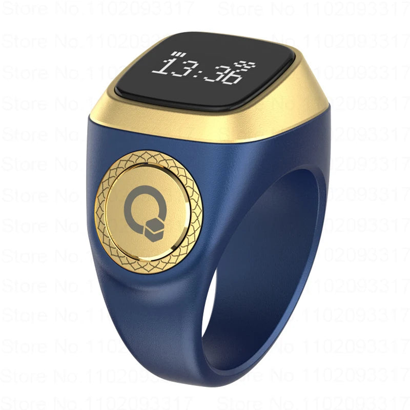 IQibla Smart Zikr Ring Praise Tasbih Tally Electronic Digital Counter for Muslims Prayer Time Vibration Reminder Waterproof