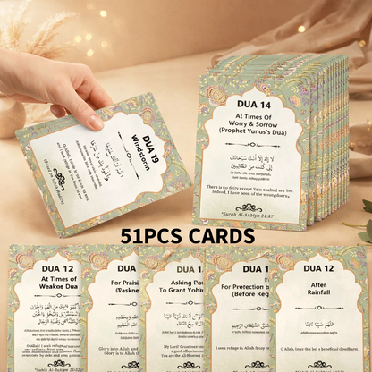 Falahiq 51-Piece Dua Card Set.